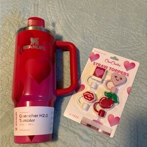 Stanley Limited Edition Quencher H2.0 Tumbler with Charm Straw Toppers